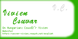 vivien csuvar business card